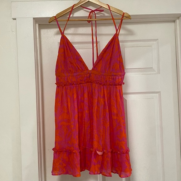 PQ Swim Pink Floral Daphne Cover-Up Dress - Picture 1 of 7
